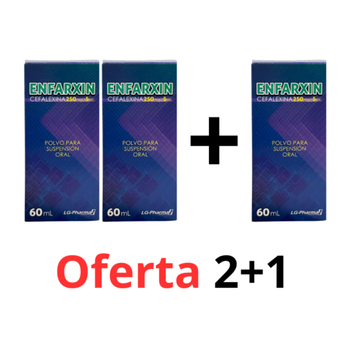 ENFARXIN CEFALEXINA 250 MG X 60 ML OFERTA 2+1