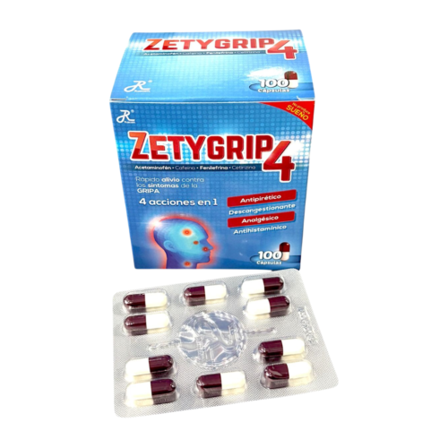 ZETYGRIP X 100 CP ACETAMINOFEN +CETIRIZINA +FENILEFRINA RUECAM
