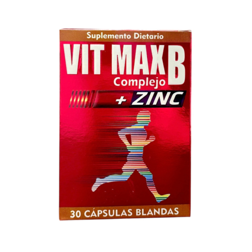 VIT MAX B COMPLEJO + ZINC CAJA X 30 CAPS NATURALMENTE