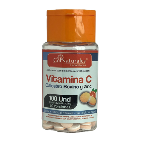 VITAMINA C X 100 TB MASTICABLES COLNATURALES