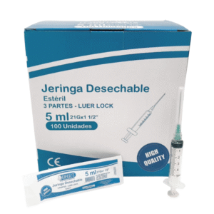 JERINGA 5 ML LUER LOCK 3P 21 G CAJA X 100 UNID BEGUT