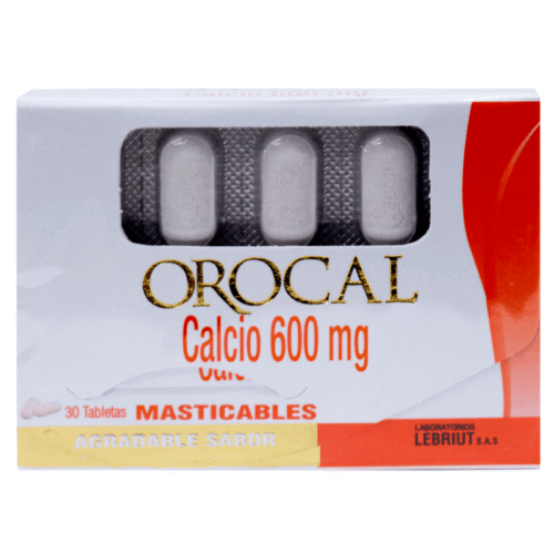 OROCAL (CARBONATO CALCIO 600 MG) CAJA X 30 TB