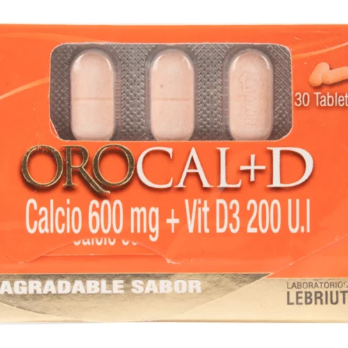 OROCAL+ D (CARBONATO CALCIO 600 MG + VIT D3 200 UI) CJ X 30 TB