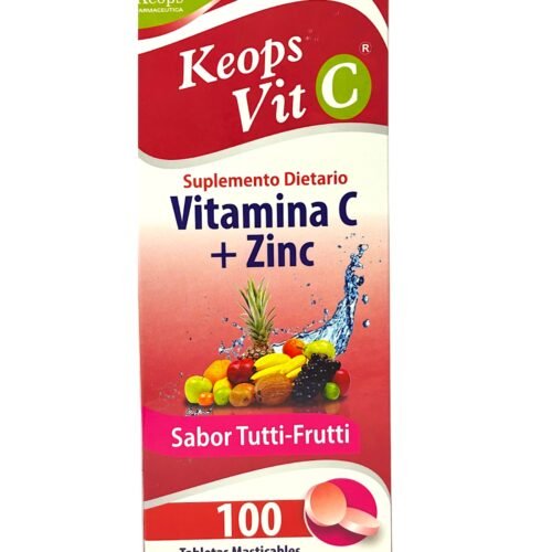 KEOPS VITAMINA C + ZINC TUTTI-FRUTTI CAJA X 100