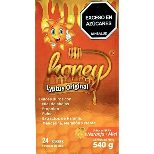 HONEY LYPTUS PASTILLAS X 24 NARANJA MIEL