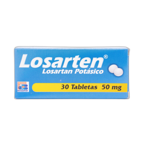 LOSARTEN 50 MG TABLETAS ( LOSARTAN ) CAJA X 30 TABL