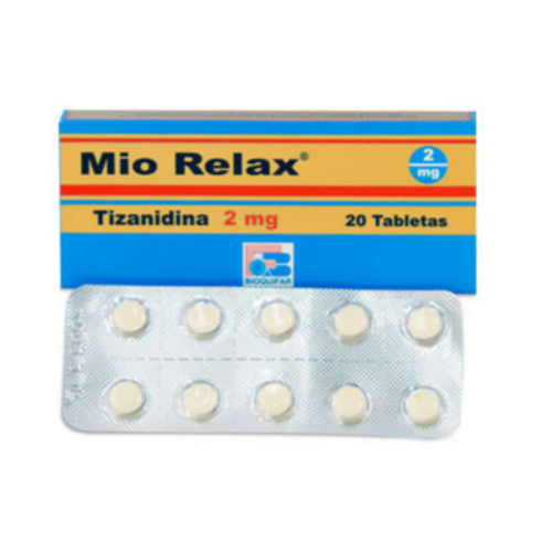 MIORELAX 2 MG TABLETAS ( TIZANIDINA ) CAJA X 20 TABL
