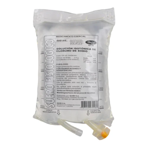 SUERO FISIOLOGICO BOLSA X 500 ML QUIBI