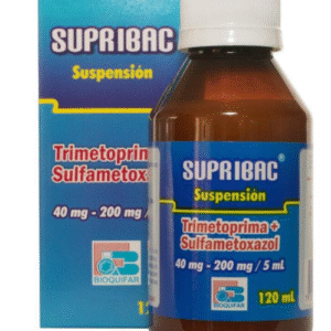 SUPRIBAC JARABE ( TRIMETOPRIM 40 MG + SULFAMETOXAZOL 200 MG ) FRSC X 120 ML