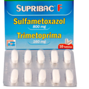 SUPRIBAC F TABLETAS ( TRIMETROPRIM 160 MG + SULFAMETOXAZOL 800 MG ) CAJA X 10 TABL