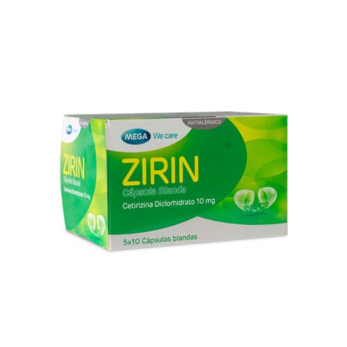 ZIRIN 10 MG X 50 CAPSULAS CETIRIZINA PERLALAB MEGA