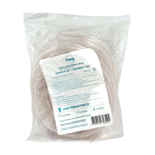 CANULA DE OXIGENO NASAL PEDIATRICA CON TUBO 7 METROS
