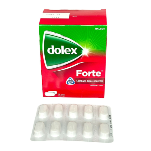 DOLEX FORTE (ACETAMINOFÉN 500 MG + CAFEÍNA 65 MG) X 50 TBS