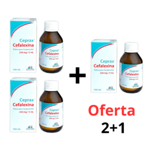 CEPRAX CEFALEXINA POLVO 250MG/5ML X 100ML OFERTA 2+1