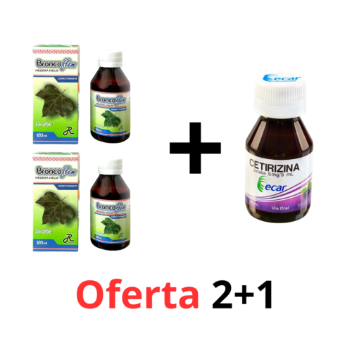 COMBO ALIVIO TOTAL #1: 2 BRONCOFLEM + 1 CETIRIZINA JARABE ECAR