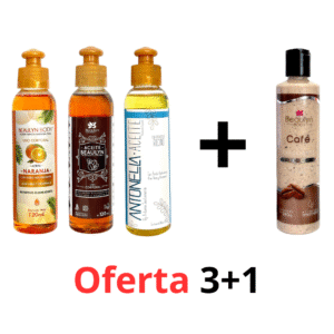 COMBO BELLEZA #2: 3 ACEITES + EXFOLIANTE DE CAFE