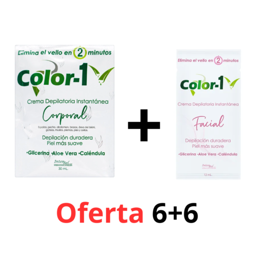 COMBO COLOR #1: 6 CREMA CORPORAL + 6 CREMA FACIAL