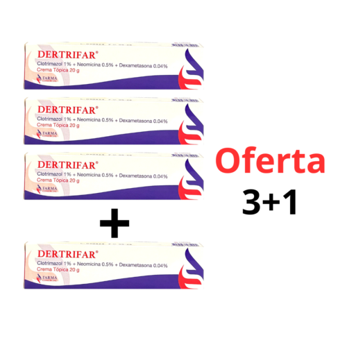 DERTRIFAR CREMA TOPICA TUBO X 20 G OFERTA 3+1