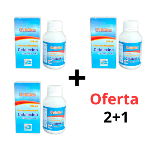 CEFAFLEX 250 MG SUSPENSIÓN (CEFALEXINA) X 100 ML OFERTA 2+1