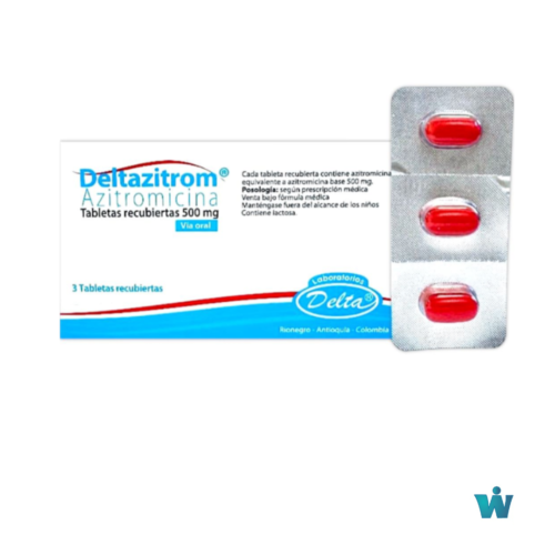 DELTAZITROM AZITROMICINA 500 X 3 TB DELTA INVIMA:2025M-0022245