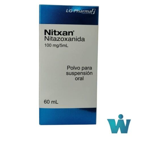NITXAN NITAZOXANIDA 100 MG/5ML POLVO PARA SUSPENCION X 60 ML LG PHARMA INVIMA;2021M-0020350 LOT:S07716 FV:04/2028