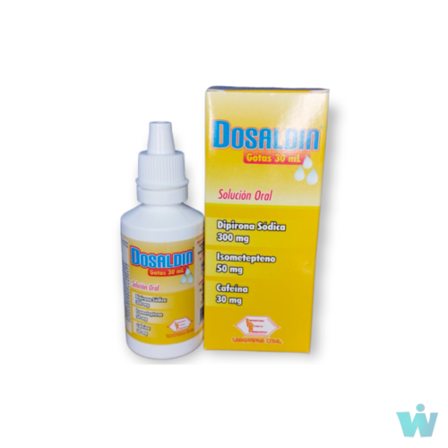 DOSALDIN GOTAS ( ISOMETEPTENO + DIPIRONA + CAFEINA ) FRSC x 30 ML INVIMA:2023M-0011302-R2 - LOTE:302724 FV:12/2026
