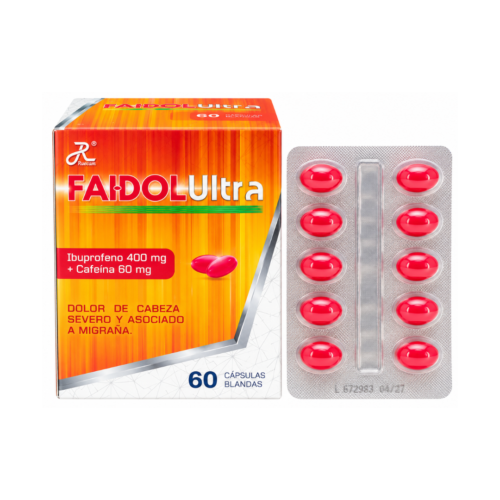 FAIDOL ULTRA IBUPROFENO 400 MG + CAFEINA 60 MG X 60 CP