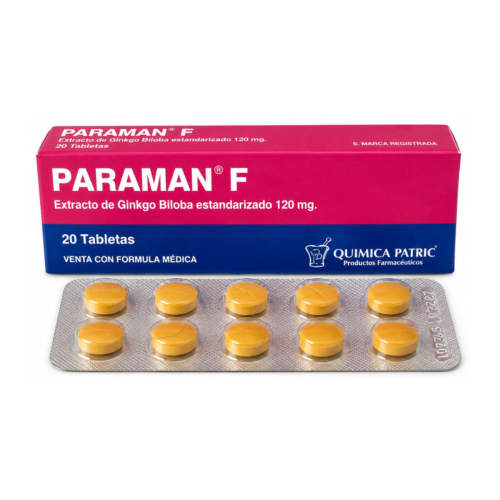 PARAMAN F GINKO BILOBA ESTANDARIZADO 120 MG X 20 TB