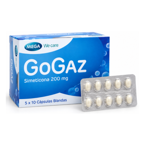 GOGAZ SIMETICONA 200 MG X 50 CP MEGA