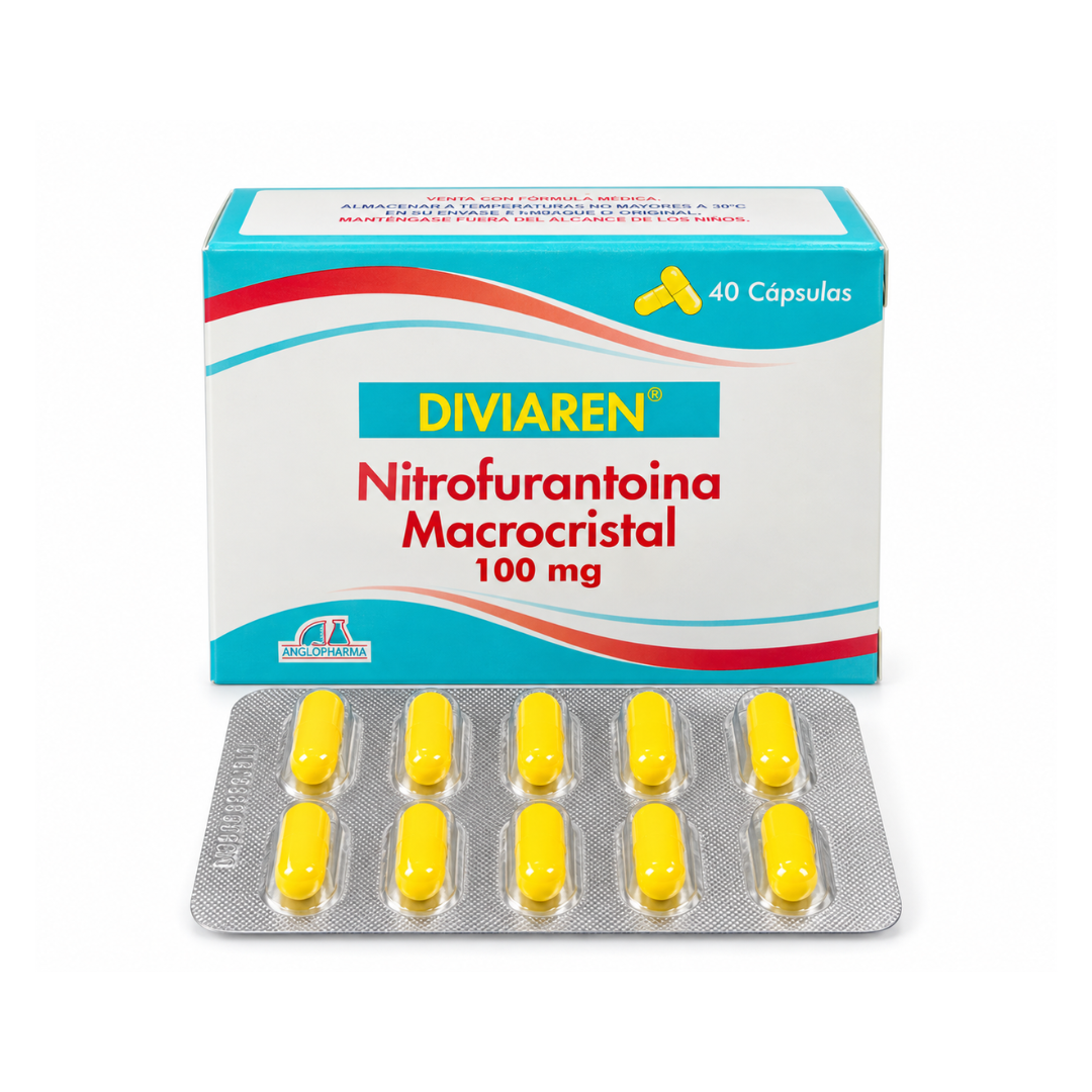DIVIAREN NITROFURANTOINA MACROCISTAL 100 MG X 40 CP