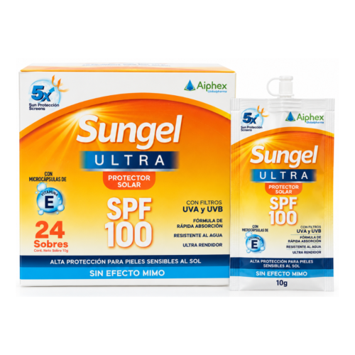 SUNGEL ULTRA PROTECTOR SOLAR SPF100 X 24 SOBRES AIPHEX