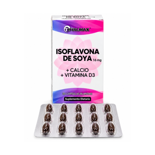 ISOFLAVONA DE SOYA 16 MG + CALCIO + VITAMINA D 3