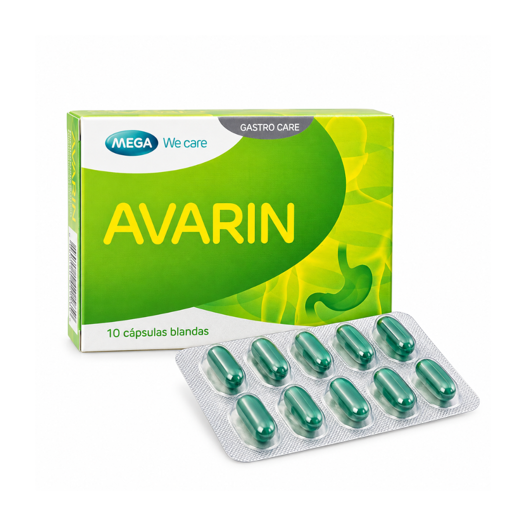 AVARIN SIMETICONA/CITRATO DE ALVARINA 300/60MG X10 CAP