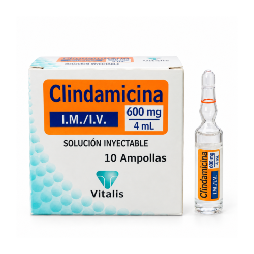 CLINDAMICINA 600 MG/4 ML X 10 AMPOLLAS VITALIS