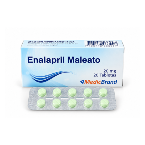 ENALAPRIL MALEATO 20 MG X 20 TBLS