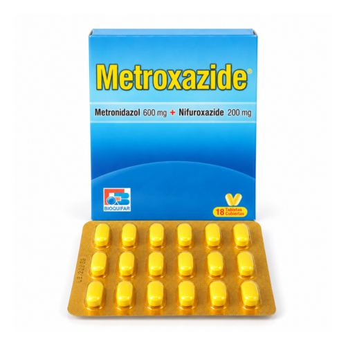 METROXAZIDE TABLETAS ( METRONIDAZOL + NITROFURAZIDE ) CAJA x 18 TABL