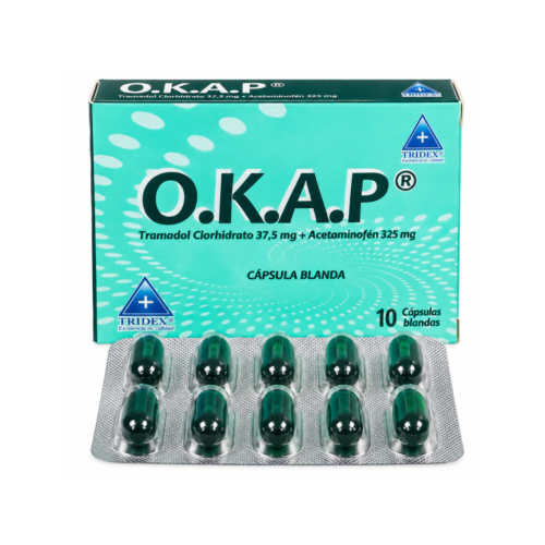 O.K.A.P TRAMADOL CLORHIDRATO 37.5 MG + ACETAMINOFEN 325 MG X 10 CP BLANDAS
