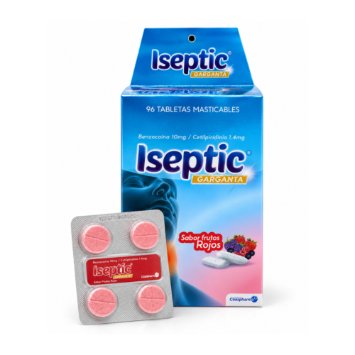 ISEPTIC GARGANTA FRUTOS ROJOS X 96 TB COAS